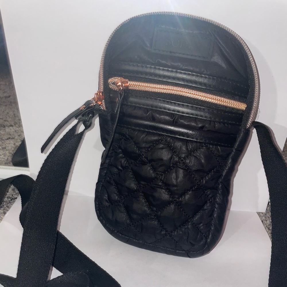 BODHI rose gold black crossbody bag